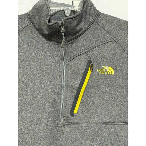 The North Face Men's Fleece Quarter Zip Medium Gray Pullover, Size L - Picture 3 of 6
